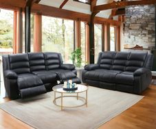 3 Seater leather Recliner Sofa Black, brand new!