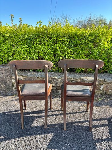 vintage solid wood chairs