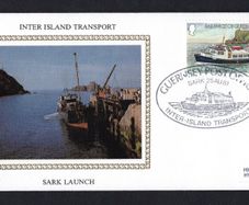 1981 Guernsey Benham Silke Cover showing Inter Island Transport Sark Launch tying 8p Sark Launch Commemorative stamp