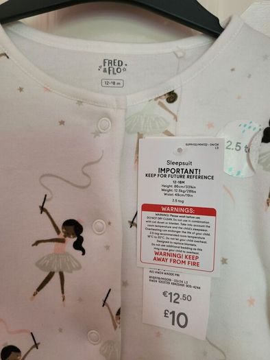 Girls Sleepsuit 12-18mths
