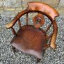 Victorian Elm & Beech Windsor Armchair. Image 5