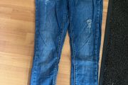River Island molly blue ripped skinny jeans