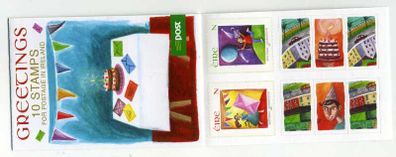 2013 Ireland Greetings Commemorative Self-adhesive Stamp Booklet Mint Never Hinged (MNH). Hibernian HB189