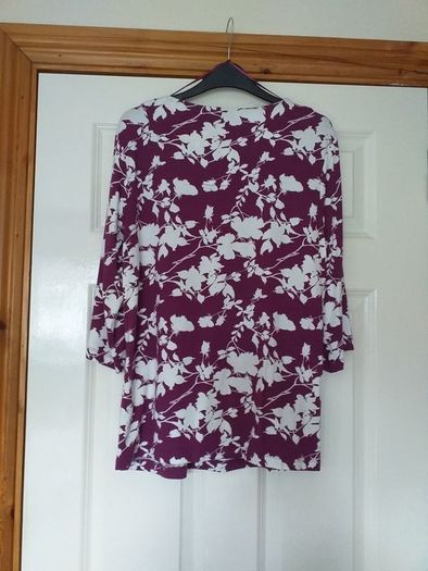 Purple Printed Jewel Top - Size 14
