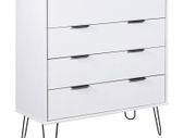 Drawer Cabinet White 76.5x39.5x90.3 cm Solid Pine Wood