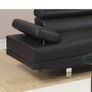 Leather Corner chaise Sofa 262cm black Image 3