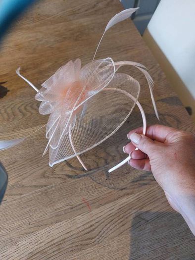 Peach Fascinator