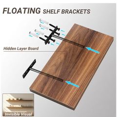 Heavy duty Floating shelf brackets