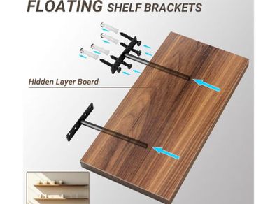 Heavy duty Floating shelf brackets