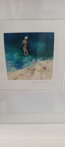 Beautiful Framed Textile Piece by Laura Jordan.