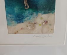 Beautiful Framed Textile Piece by Laura Jordan.