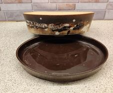18cm Ceramic Bonsai Pot with Matching Drip Tray