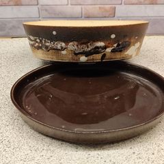 18cm Ceramic Bonsai Pot with Matching Drip Tray