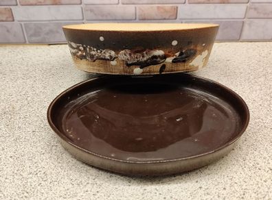 18cm Ceramic Bonsai Pot with Matching Drip Tray