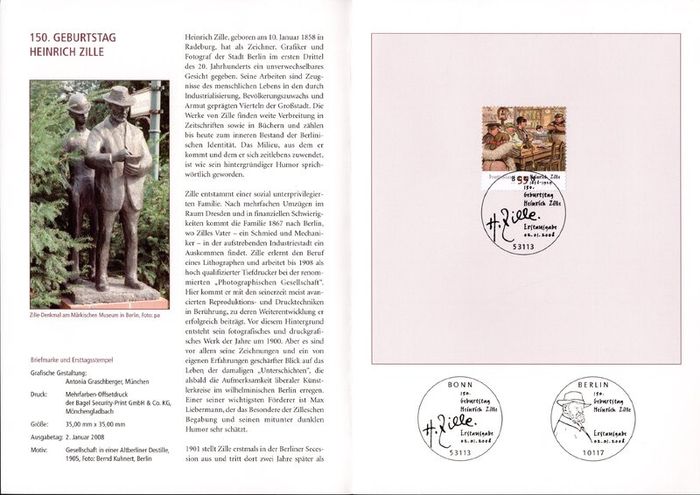 2008 Bundes Republic Deutschland (Germany) Federal Annual Stamp EFT Collection 2008. Includes 49 images of contents