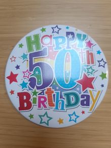 50th Birthday Badge (large)