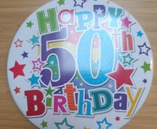 50th Birthday Badge (large)