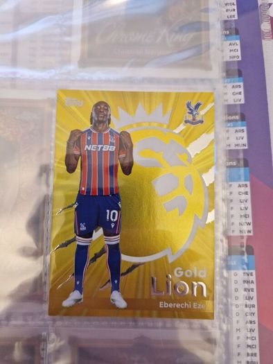 Topps Premier League Trading Cards Goal Machine Gold Lion and Chrome King