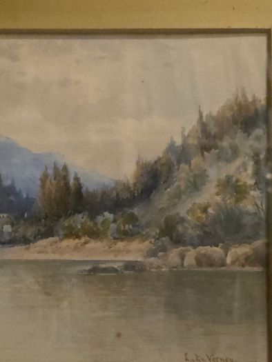 1911 Watercolour of Lake Verney - Signed