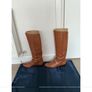Equestrian boots authentic 100% leather Sergio Rossi + navy silk sac dust bag Image 4