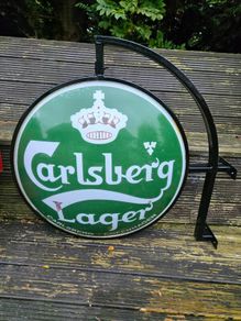 Original Carlsberg double sided pub sign