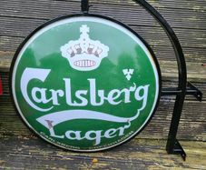 Original Carlsberg double sided pub sign