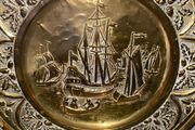 Brass Wall Plaque Ships