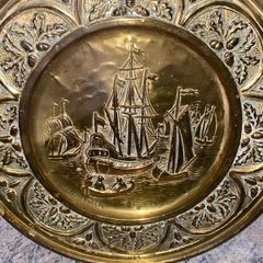 Brass Wall Plaque Ships