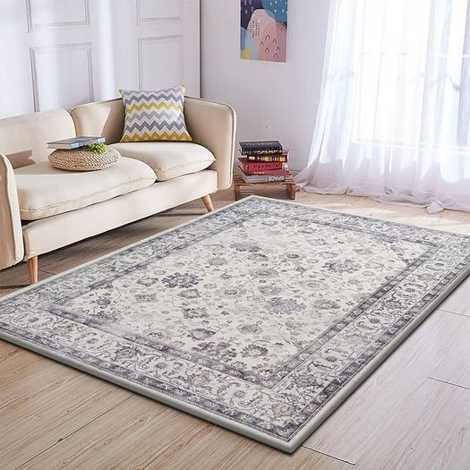 FREE EXPRESS SHIPPING Traditional Area Rugs 60x110 cm Serene Cashmere Style Soft Short Pile Vintage Rug - Carpet for Dining Room Easy To Clean