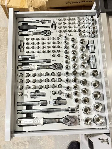 41" Stahlbar 7 Drawer Tool Box - Fully Loaded With Tools + Side Cabinet