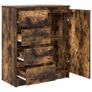 Sideboard with Drawers Smoked Oak 71x35x84 cm Image 3