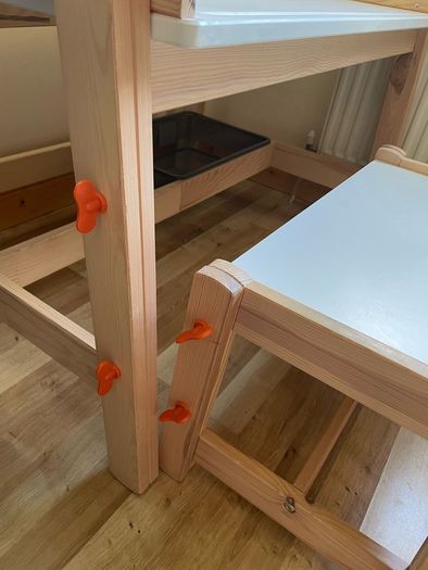 Children's IKEA Table & Bench - Adjsutable