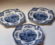 Vintage Johnson Brothers Old Britain Castles Blue Side Plates
