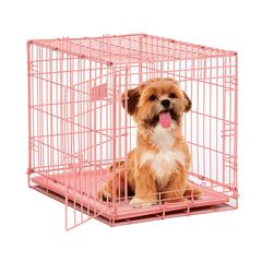 Pink dog crate