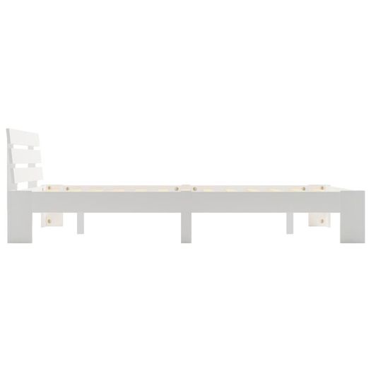 Bed Frame White Solid Pine Wood 140x200 cm