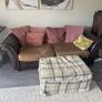 Brown Leather Sofabed Image 2