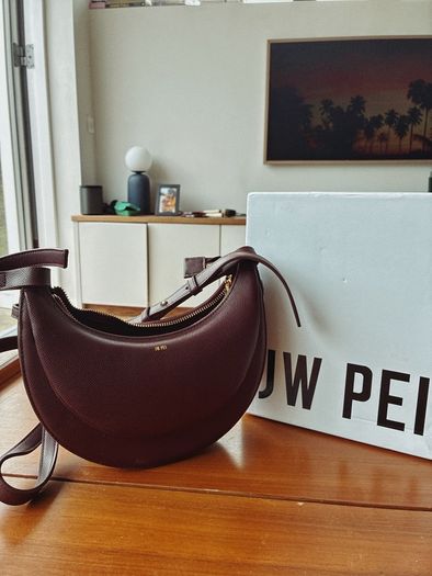 JW PEI Carly Saddle Crossbody Bag - Burgundy - Like New with Box
