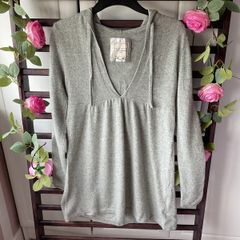 jumper 100% cashmere grey hooded jumper old navy size medium