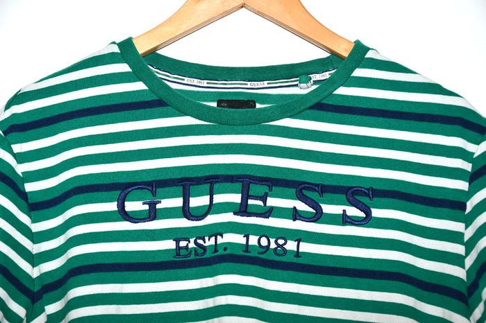 Guess Green and White Vintage T-Shirt XL
