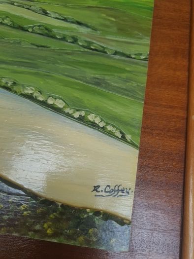 Vintage Woodcut Mount Errigal Scene