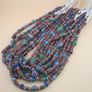 Vintage Venetian Style MultiColor Chevron Beads Necklace Strand Image 5