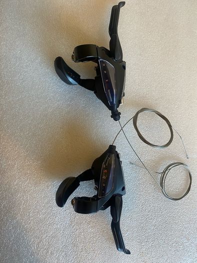 100% Brand-New 2 Pcs Original Genuine Shimano ST-EF 500  3/7 shifters and brakes with cables bike\bicycle parts and accessories!