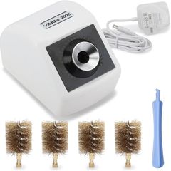 200C Motorized Soldering Iron Tips Cleaner with Infra-red Sensor, 4 Brass Wool Brushes, 12V Power Adapter, and Pry Bar - Compact Soldering Iron Tips Brass Cleaner(UK Plug)