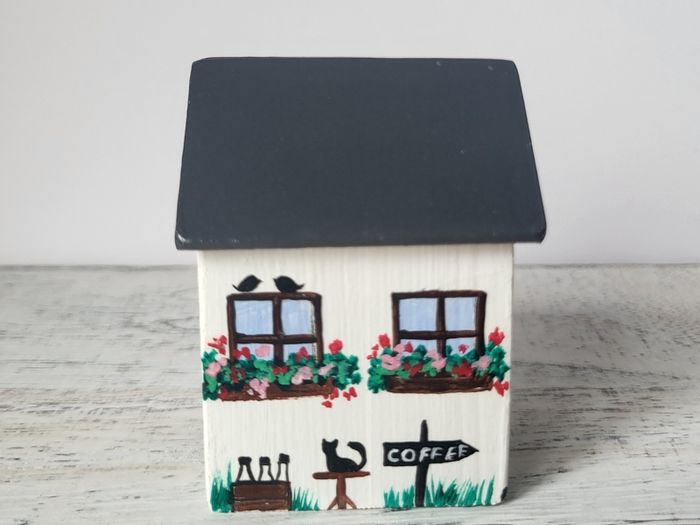 Handcrafted tiny wooden house!