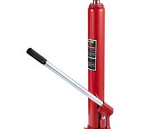 Hydraulic Long Ram Jack, 4 Tons/8818 lbs Capacity, with Single Piston Pump and Flat Base, Manual Cherry Picker with Handle