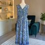 Ladies Cornflower Blue Paisley Printed Lace insert Midi Dress from Jessica Graaf Image 10