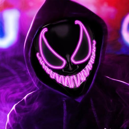 LED Halloween Mask Costumes - Light Up Scary Mask with 3 Lightning Modes Glowing, Masquerade Evil Mask for Cosplay Costume Parties Carnival