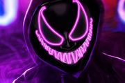 LED Halloween Mask Costumes - Light Up Scary Mask with 3 Lightning Modes Glowing, Masquerade Evil Mask for Cosplay Costume Parties Carnival