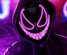 LED Halloween Mask Costumes - Light Up Scary Mask with 3 Lightning Modes Glowing, Masquerade Evil Mask for Cosplay Costume Parties Carnival