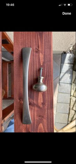 Matt nickel grey knobs and handles for cupboards or doors